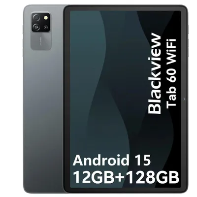 Zdjęcie produktu dla Blackview Tab60 WiFi, Android 15, 10 cali, tablet PC AI, 12GB(4+8) RAM + 128GB ROM (2TB TF), Octa Core WiFi 6, 1280 x 800 HD, Widevine L1, 5100mAh