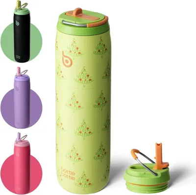 Obrázok produktu pre Izolovaná fľaša na vodu z nehrdzavejúcej ocele so slamkou 32oz bez BPA