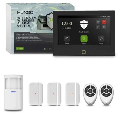 Produktbild von HUXGO Alarmanlage WLAN GSM 4G HXA700 7" 1 PIR + 3 Türsensor App Steuerung