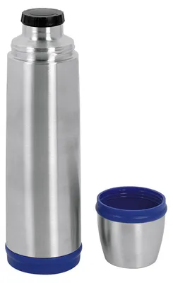 Produktbild von Emsa Captain Isolierflasche, Edelstahl/Blau, 1,0 L, 502474