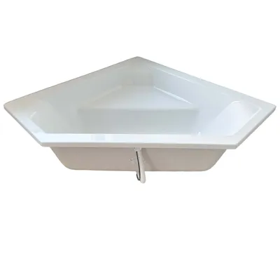 Produktbild von ECOLAM Badewanne Eckbadewanne IRMA 140 x 140 cm + Styropor Wannenträger befliesbar Eckwanne Acrylwanne Füße Ablaufgarnitur Viega GRATIS