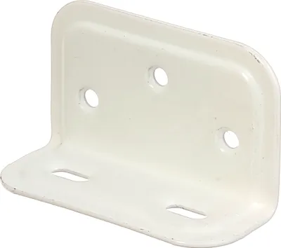 Immagine prodotto di Alberts 849573 Staffa grandangolare, in rilievo, con foro asolato, plastificata bianca, 25 x 40 x 70 mm, set da 20
