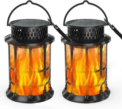 Produktbild von Solar Fackel 2 Stück, flackernde Flammen, IP65, 25% Effizienz, 8-12 Stunden Leuchtdauer, für Garten
