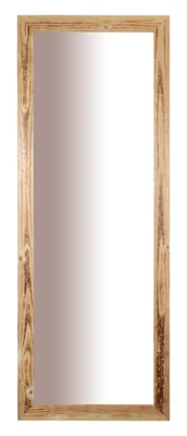 Zdjęcie produktu dla MO.WA Lustro Lustro drewniane Pełnowymiarowe lustro Lustro ścienne 56x147 Lustro do szafy z ramą z litego drewna Lustro naturalne Duże lustro toaletowe Lustro stojące