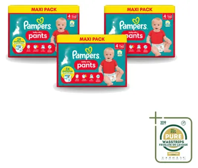 Productafbeelding van 3 x Pampers Baby-Dry Broekjes (luiers) maat 4 (9-15 kg) - Voordeelverpakking - 3 stuks