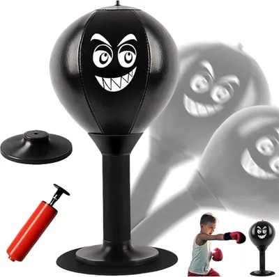 Produktbild von Punchingball Set,Tisch-Boxgeschwindigkeit Ball für Kinder & Erwachsene, Upgrade-Version mit Aufblasmechanismus, Saugnapf für Anti-Stress