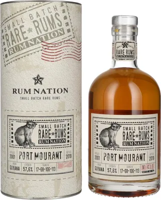 Produktbild von Rum Nation Rare Rum Port Mourant 2001/2019 57,6% Vol. 0,7l in Geschenkbox