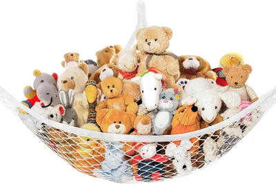 Produktbild von Aufbewahrungsnetz für Kuscheltiere, großes hängendes Netz, 183x127x127 cm, für Kinderzimmer