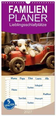 Produktbild von Familienplaner 2027 - Lieblingsschlafplätze mit 5 Spalten (Wandkalender, 21 x 45 cm) CALVENDO