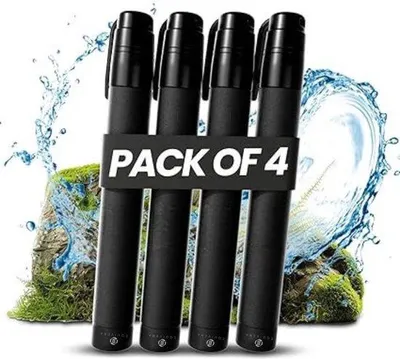 Image de Kit de filtration d'eau pour l'extérieur - Filtre à eau - Kit de survie - Élimine les virus - Filtre les bactéries - Purificateur d'eau 3-en-1