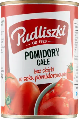 Produktbild von Pudliszki Pomidory Całe Bez Skóry w Soku Pomidorowym 400 G