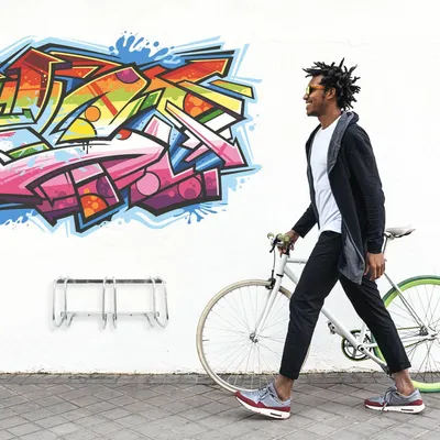 Produktbild von Fahrradständer 3 Fahrräder Stahl