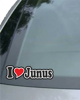 Produktbild von INDIGOS UG - Aufkleber / Autoaufkleber I Love Heart - Ich liebe mit Herz 15 cm - I LOVE Junus - Auto LKW Truck - Sticker mit Namen vom Mann Frau Kind