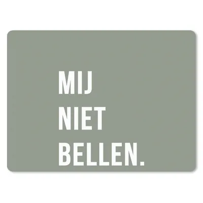 Produktbild von MuchoWow® Mauspad Mousepad Zitate - Sprichwörter - Ruf mich nicht an. - Grün - Weiß 23x19 cm - Mousepads - Maus Mat - Pad - Mausunterlage - Schreibtischunterlage - Mauspad