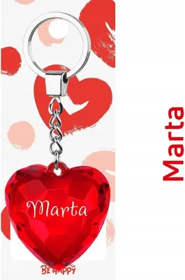 Zdjęcie produktu dla Brelok Serce Marta - Be-Happy Gifts