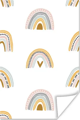Produktbild von MuchoWow® Poster Design - Regenbogen - Streifen 20x30 cm - Papierdruck