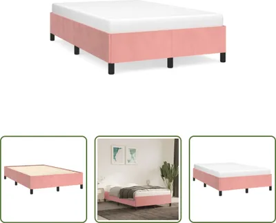 Produktbild von The Living Store Bettgestell Rosa 120x190 cm Samt