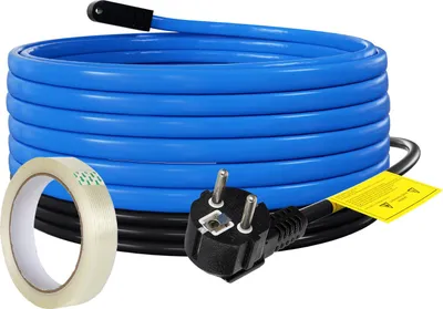 Immagine prodotto di Jayseuw 6m 102W cavo riscaldante antigelo con termostato Cavo riscaldante per tubi Cavo riscaldante per tubi d'acqua Tubi impermeabili Incl. 10m nastro adesivo IP68