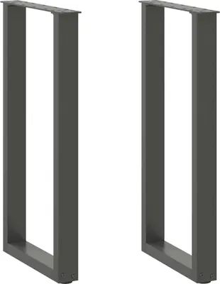 Produktbild von Möbel Couchtischbeine U-Form 2 Stk. Anthrazit 38x(72-73) cm Stahl - Tischbeine 4013174