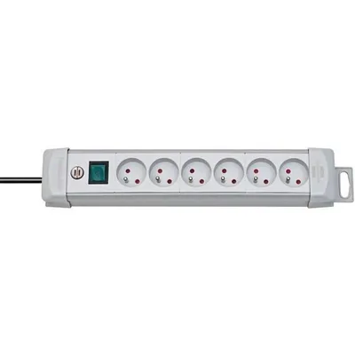 Productafbeelding van Verlengsnoer Brennenstuhl, 6 stopcontacten, met schakelaar, 3 meter, voor binnengebruik, 230V
