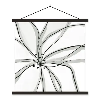 Produktbild von MuchoWow® Textilposter Blumen - Abstrakt - Design 40x40 cm mit schwarzem Rahmen - Fotos