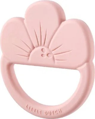 Immagine prodotto di Anello da dentizione in silicone Little Dutch Fiore Rosa