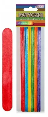 Produktbild von Aliga Bunte Holzstäbchen für kreatives Basteln