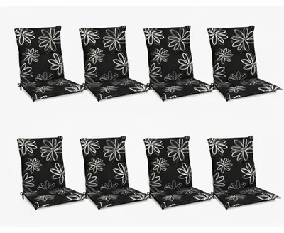 Produktbild von Beautissu Flores Niedriglehner 8er 100x50 cm schwarz mit Blumen