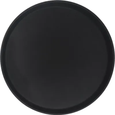 Produktbild von Argon Ta Rundes, rutschfestes Serviertablett – 35,5 cm – Schwarz