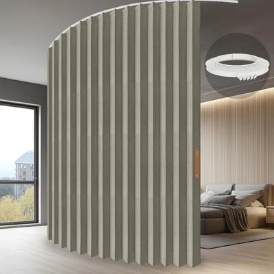 Immagine prodotto di Pannello divisorio, tenda divisoria, montaggio a soffitto, grigio, 275 x 457 cm
