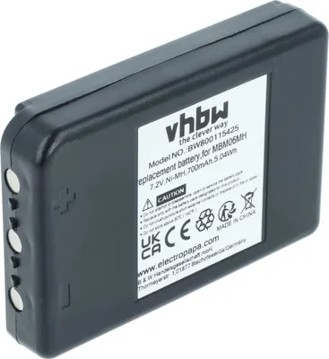 Produktbild von vhbw Akku Ersatz für Autec MBM06MH für Industrie-Funkfernsteuerung Fernbedienung (700 mAh, 7,2 V, NiMH) - Schwarz