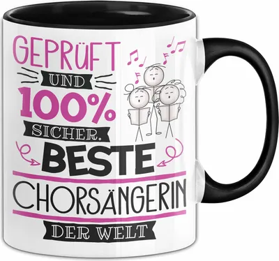 Produktbild von Chorsängerin Geschenk Becher Tasse Gott Schuf Alle Menschen Gleich Nur Die Besten Durfeten Chorsängerin Werden Geschenkidee Lustig (Schwarz)