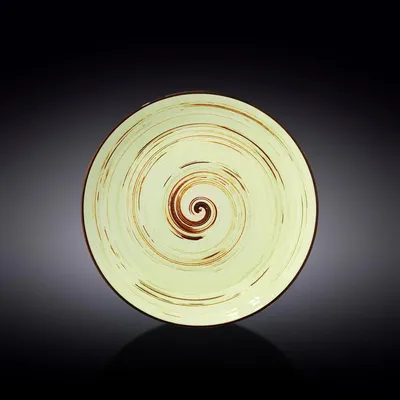Image de Assiette Wilmax 25,5 cm en porcelaine couleur pistache WL-669114/A