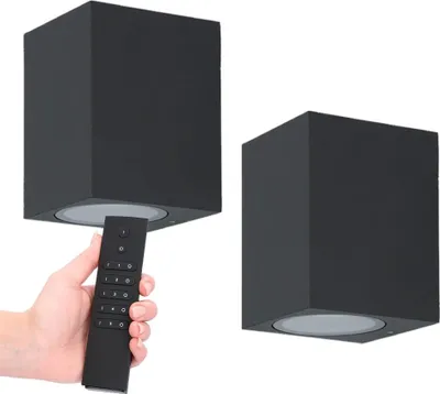 Produktbild von hoftronic LED-Wandleuchte 4W 345lm 2700K GU10 Schwarz IP65