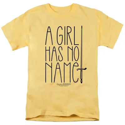Produktbild von Game of Thrones - "A Girl Has No Name" T-Shirt für Herren/Damen Uni TV39005 (S) (Bananengelb), KI-generiertes Bild