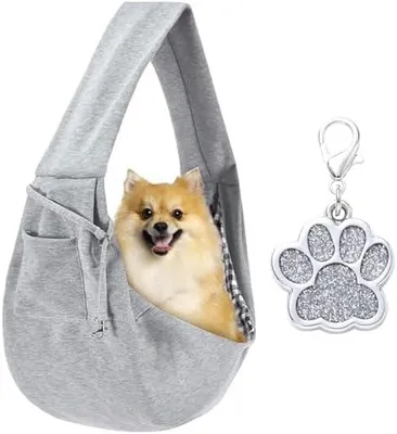 Produktbild von Tragetuch Hund Verstellbar, Tasche für Haustier, Tragetasche Transporttasche mit Haustiermarke, Haustier Umhängetasche, Hundetragetasche Welpen für Kleine Hunde für Aktivitäten im Freien