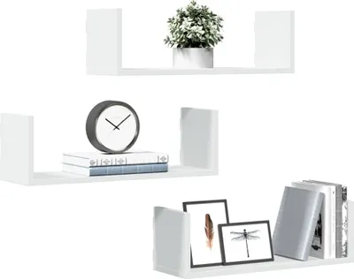 Produktbild von "im Angebot" Wandregale 3 Stk. Weiß 58x18x18 cm Holzwerkstoff - Wandregale CC23902
