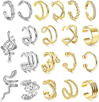 Productafbeelding van Ear Cuff Set - Oormanchet Oorbellen Zonder Oorgat