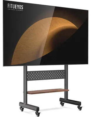 Produktbild von TV Ständer Rollbar höhenverstellbar für 40-85 Zoll Fernseher bis 60kg VESA 600x400 mm Walnuss