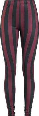 Produktbild von Gothicana by EMP Damen Schwarz/rot gestreifte Leggings 3XL