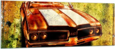 Produktbild von Bilder auf glas - Auto Geschwindigkeit Cabriolet - 140x50cm - Glasbilder - Wandbilder - Kunstdruck - zum Aufhängen bereit - Wanddekoration aus Glas - Glas Bilder - Wandbild auf Glas - GAB140x50-0531