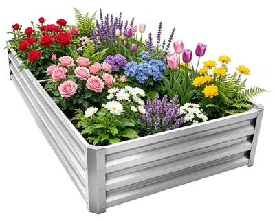 Immagine prodotto di Aiuola rialzata in metallo zincato per giardino