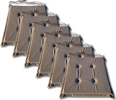 Immagine prodotto di Set 6 cuscini per sedie 40x40x3 cm decorativi comodi - 1009