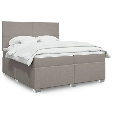 Produktbild von 2024 Möbel Boxspringbett mit Matratze Taupe 200x200 cm Stoff Klassische Betten 7553429