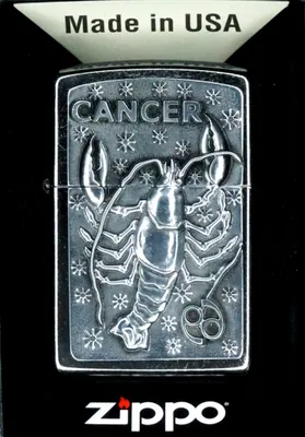 Obrázok produktu pre Zippo vetruodolný zapa?ova? znamenie zverokruhu Rak Cancer chróm gravírovanie