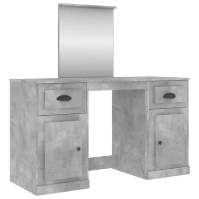 Obrázek produktu pro vidaXL Toaletní stolek se zrcadlem betonově šedý 130x50x132,5 cm