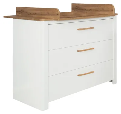 Produktbild von roba Wickelkommode 'Ava' schranktief, inkl. Wickelansatz im Nachbildung 'Artisan Eiche', Wickelhöhe 90,5 cm