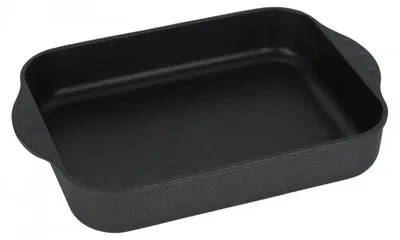 Bratpfanne Aluminium 34x26 cm 4 Stück schwarz
