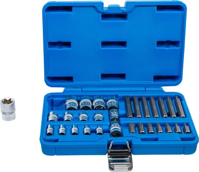 Immagine prodotto di Set di chiavi a bussola BGS Profilo E / Profilo T (per Torx) 30 pezzi - 5025