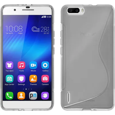 Produktbild von PhoneNatic Case kompatibel mit Huawei Honor 6 Plus - clear Silikon Hülle S-Style + 2 Schutzfolien